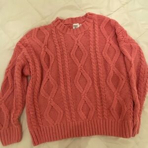 Pink Princess polly Cable Knit Sweater